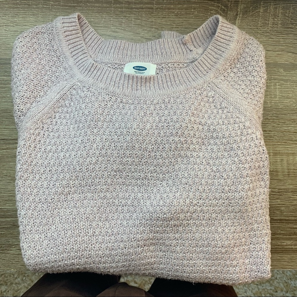 Old navy lightweight knitted cotton sweater in lilac